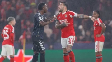 وشوم استفزازية.. أوتاميندي يشعل مواجهة بنفيكا وريال مدريد بعد هدف فينيسيوس جونيور